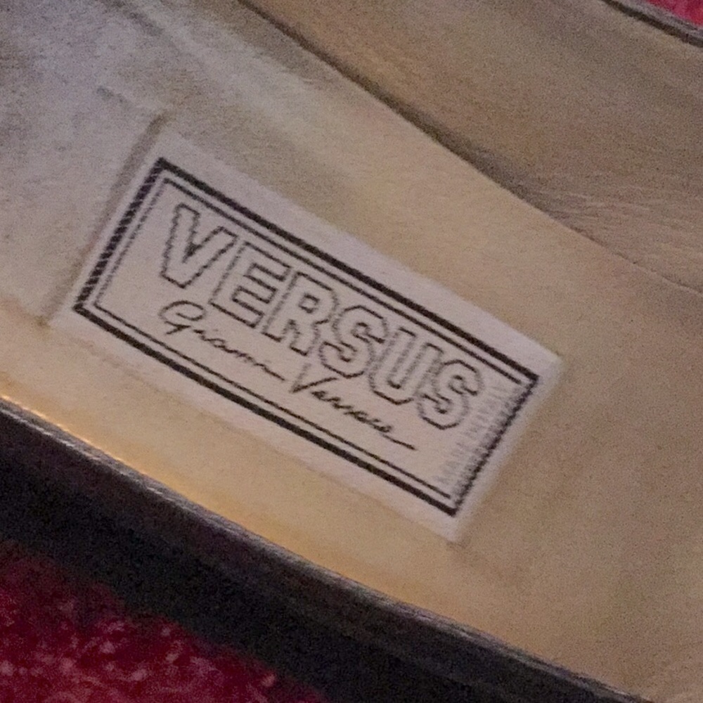 Versace black velvet dress shoes - Picture 2 of 6